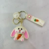 Cartoon rabbit keychain, Rabbit Year key figurine pendant Specification image
